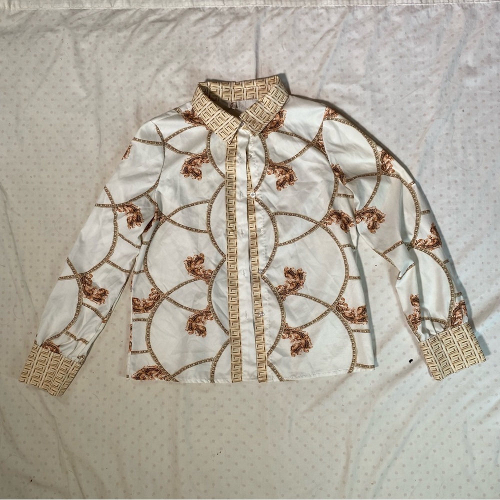 OC OrderPlus Silky Button Up Women’s Blouse